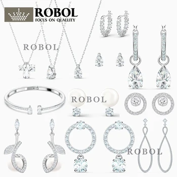 SWAN 115 простой стиль, серия water drop diamond, браслет, ожерелье, серьги, модные роскошные женские украшения, подарок, бесплатная доставка