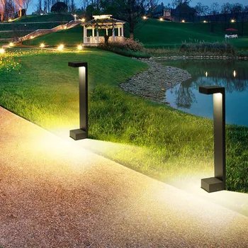 Наружные светодиодные фонари для садовых дорожек мощностью 10 Вт, алюминиевые светодиодные ландшафтные тумбы, светодиодный светильник для декора газона на заднем дворе