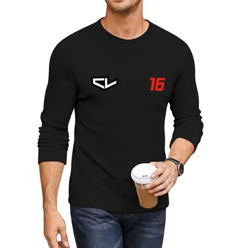 Новая длинная футболка Charles Leclerc CL16, футболки для спортивных фанатов, забавные футболки, мужская одежда