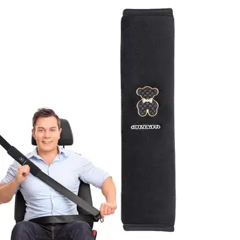 Подушка для ремня безопасности Плюшевая подушка для плечевого ремня Удобный чехол для ремня с мультяшным медведем для рюкзака автомобиля самолета грузовика