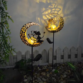Светодиодные солнечные фонари на открытом воздухе, водонепроницаемая Лунная фея, Газон, сад, солнечные лампы для дорожки, Ландшафт, Украшение гирляндой во дворе