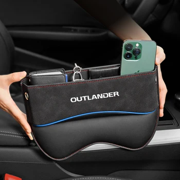 Универсальный ящик для хранения автокресел Mitsubishi Outlander auto, Органайзер для автомобильного сиденья, Боковая сумка для сиденья, Зарезервированное отверстие для зарядного кабеля